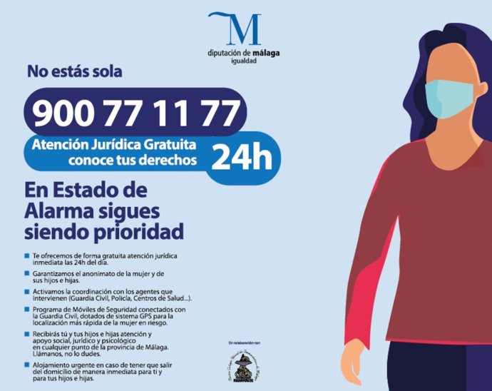 Campaña de la Diputación de Málaga y el Colegio de Farmacéuticos de Mlaga para reforzar la lucha contra la violencia de género en el interior