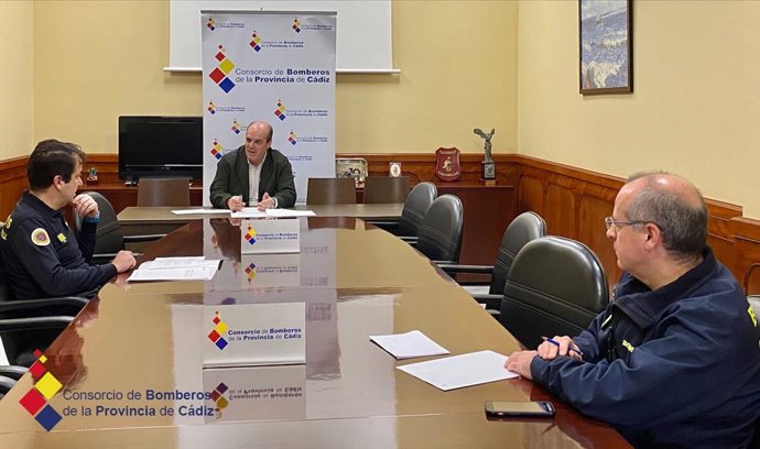 Reunión del presidente del Consorcio de Bomberos ante la crisis del coronavirus