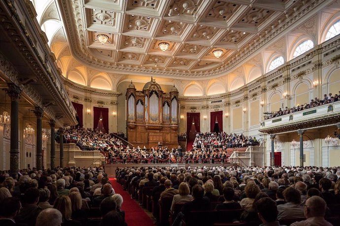 El Real Concertgebouw, sala de conciertos de Ámsterdam, Países Bajos.