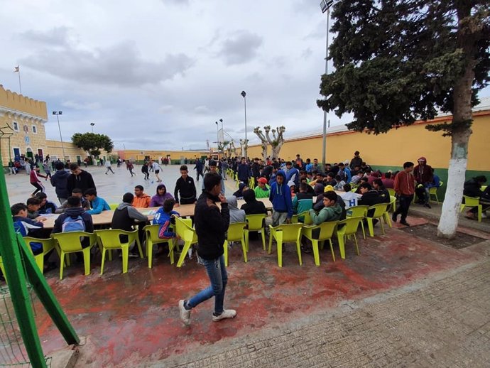Menores en el centro de acogida de Melilla