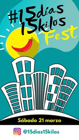 Cartel promocional del festival de cocina en redes sociales por el confinamiento ante el coronavirus.