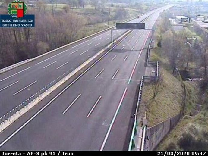 Sin tráfico en las carreteras vascas