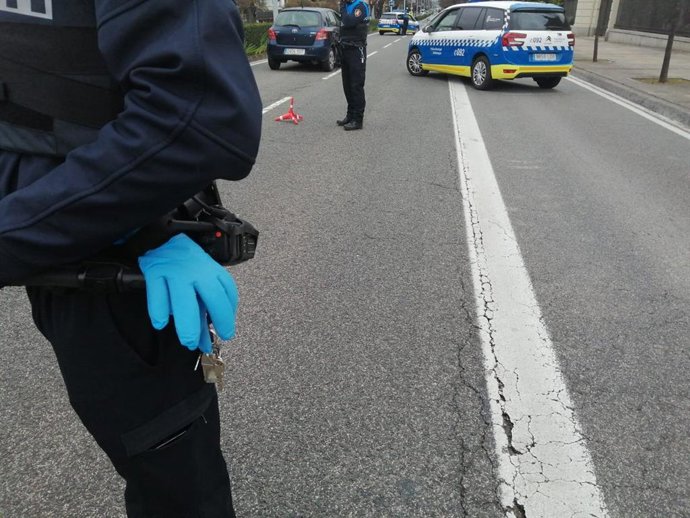 Agentes de la Policía Municipal de Pamplona.