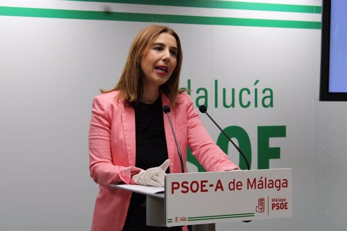 La portavoz de Educación del Grupo Parlamentario Socialista, Beatriz Rubiño, en rueda de prensa.