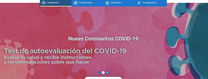 Página web de la Junta destinada al coronavirus.