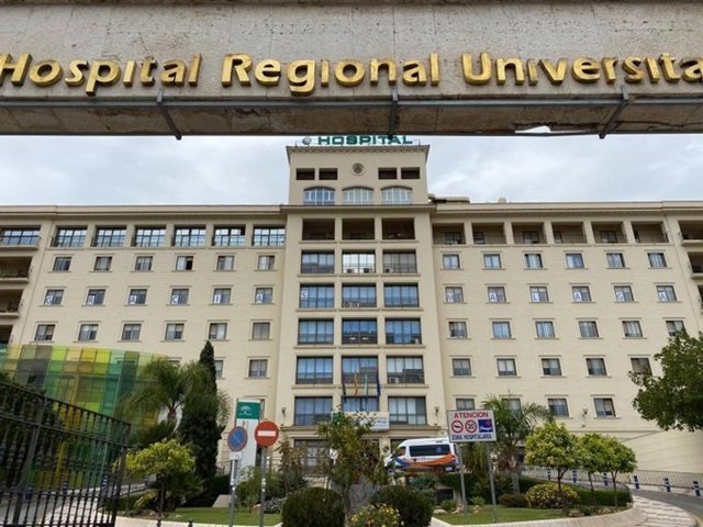 Imagen del Hospital Regional dando las gracias a los malagueños