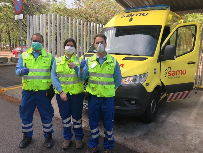 Profesionales de SAMU.