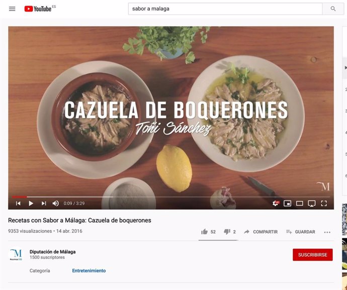 Video recetario de platos malagueños con productos Sabor a Málaga para practicar durantel el confinamiento por el Covid-19