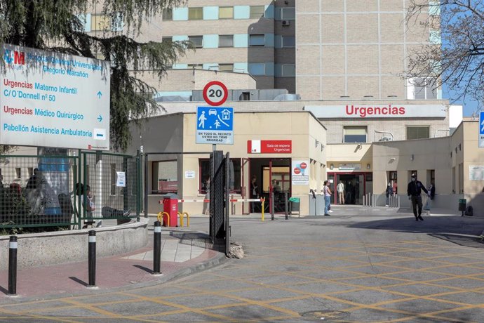 Puerta de Urgencias del Hospital Gregorio Marañón.