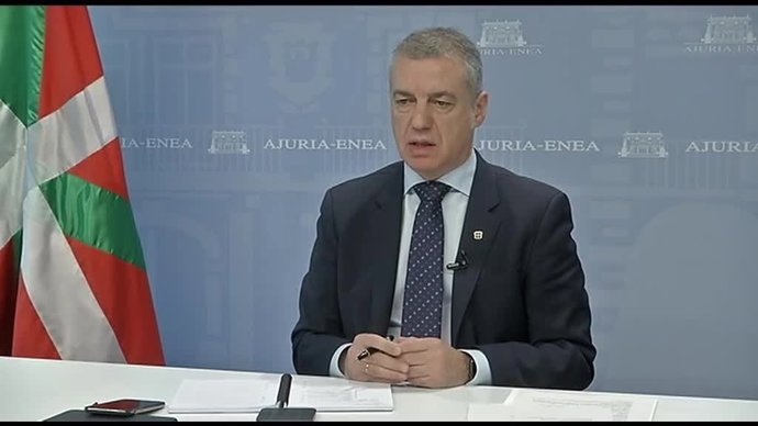 El Lehendakari, Iñigo Urkullu, en una comparecencia de prensa