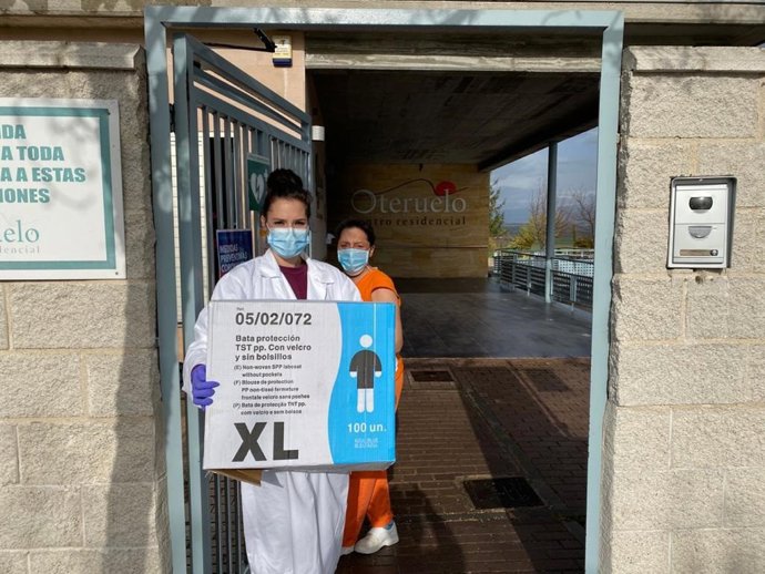 Reparto de material en la provincia de Segovia .