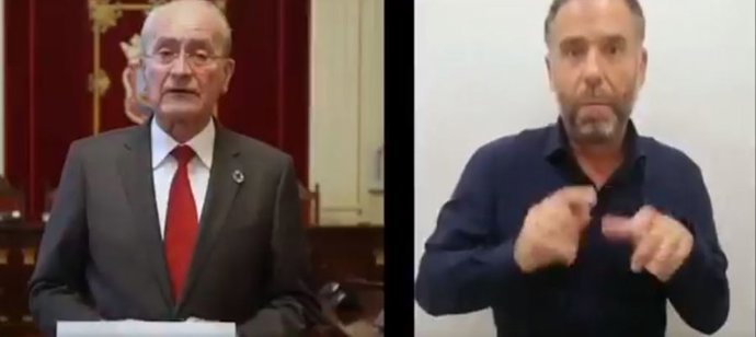 Discurso del alcalde de Málaga, Francisco de la Torre, en lengua de signos