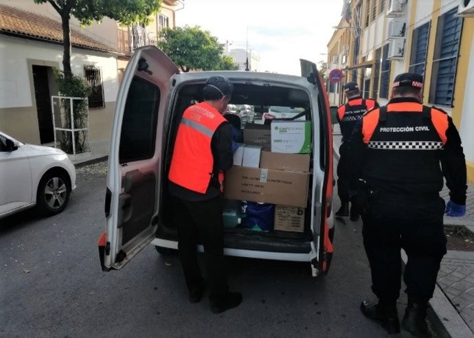Recogida de material de prevención en el IES San Álvaro