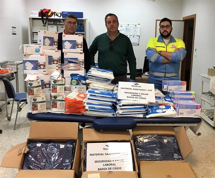 Material de entrega de los centros de Navantia de la Bahía de Cádiz