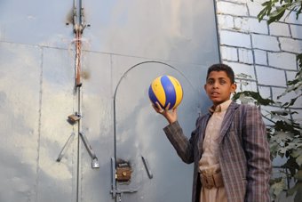 Eyad, un niño yemení que ha perdido un ojo