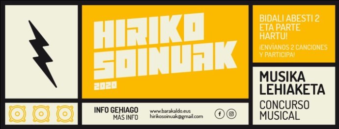 Cartel del concurso Hiriko Soinuak de Barakalado