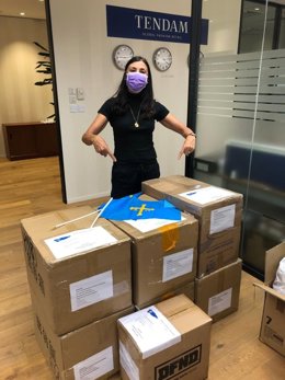Donación de mascarillas a Asturias del Centro Asturiano de Hong Kong