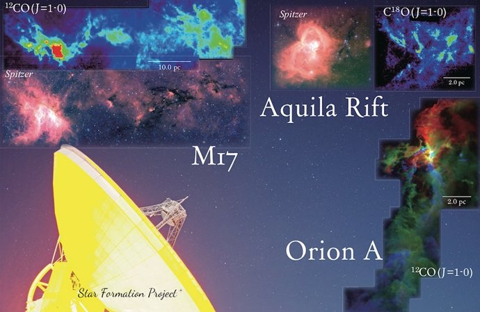 Mapean la formación estelar en nubes interestelares cercanas 