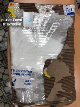 Cocaína incautada en el correo