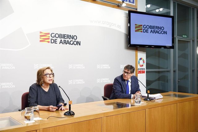 Rueda de prensa del Gobierno de Aragón para informar sobre la actualidad en relación con el coronavirus.
