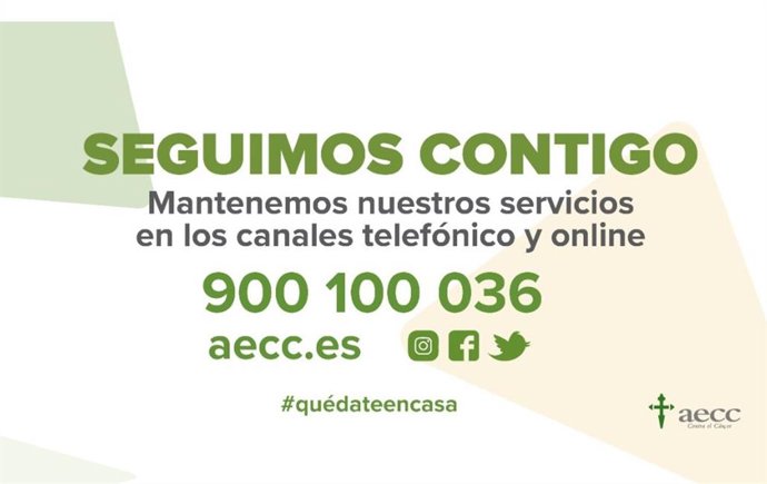 AECC contacto telefónico durante el coronavirus para atender a pacientes oncológicos