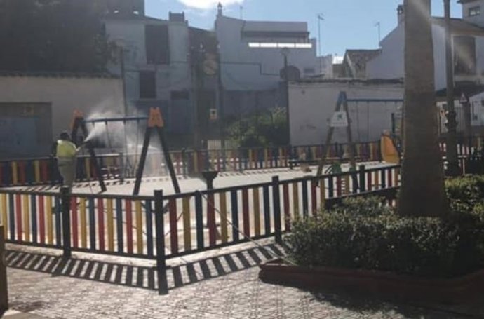 Labores de desinfección en Villatorres