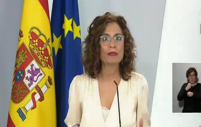 Roda de premsa de la portaveu del Govern central, María Jesús Montero, després del Consell de Ministres