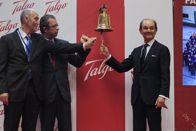 José María Oriol, CEO, y Carlos Palacio, presidente, en la salida a bolsa de TALGO.