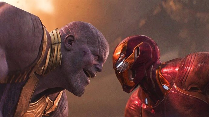 Thanos contra Iron Man en Vengadores: Infinity War