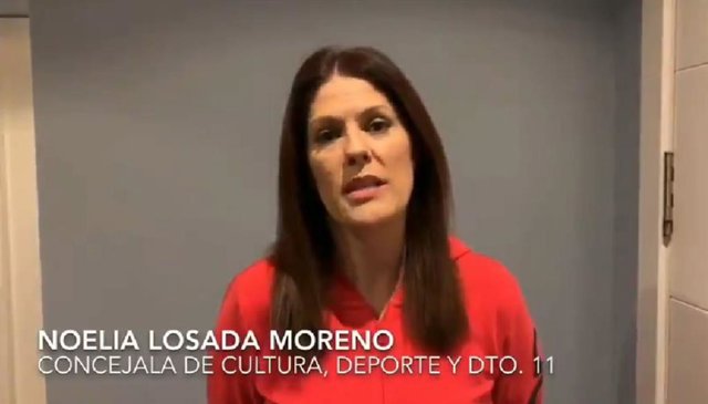 La concejala de Deporte y Cultura del Ayuntamiento de Málaga en un vídeo para informar sobre medidas durante el estado de alarma por coronavirus