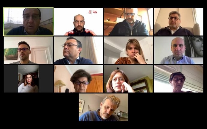 Reunión telemática del PSOE de Málaga
