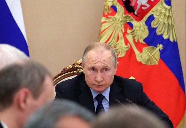 El presidente de Rusia, Vladimir Putin, en una reunión gubernamental