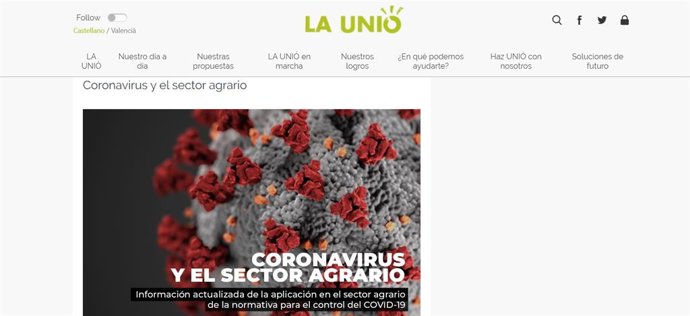 Coronavirus.- La Unió elabora una guía con novedades y dudas frecuentes sobre el