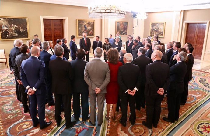 Recepción del Rey Felipe VI al Comité Ejecutivo de la Confederación Española de Organizaciones Empresariales (CEOE) en marzo de 2019