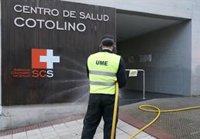 La UME centra sus trabajos de desinfección en hospitales y centros de salud