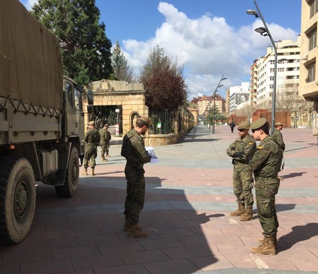 El Regimiento de Pontoneros se traslada a Soria para realizar labores de apoyo a la sociedad