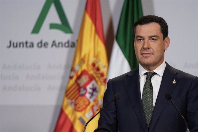 El presidente de la Junta de Andalucía, Juanma Moreno.