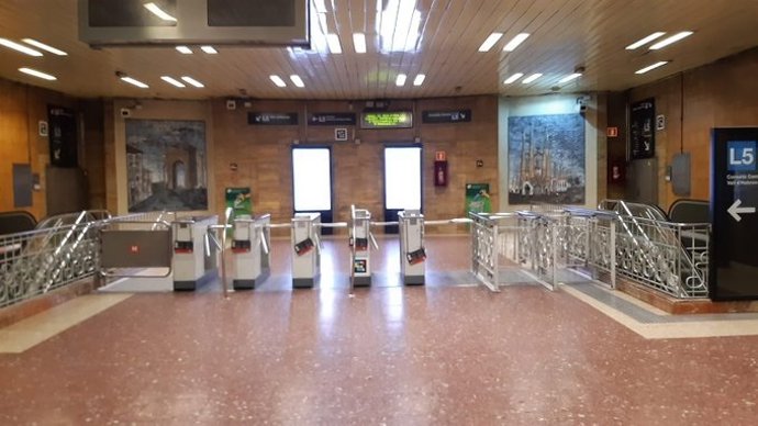 La estación de la L5 del Metro de Barcelona
