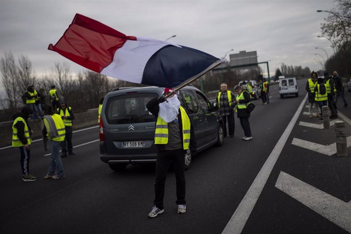 Imágenes de las concentraciones en Toulouse en el quinto sábado de protestas de los chalecos amarillos en Francia 