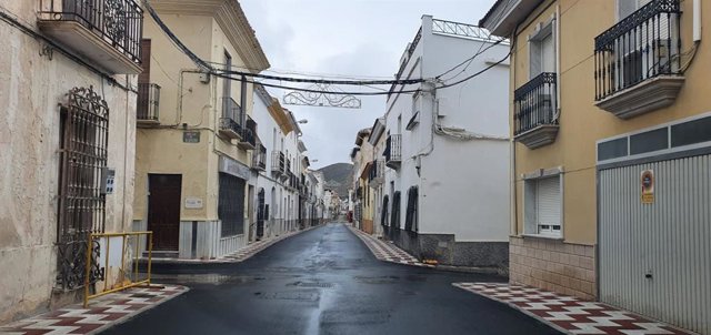 Una calle de Cantoria (Almería)