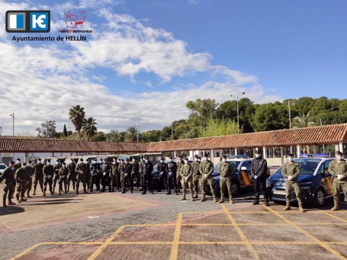Militares en Hellín contra el coronavirus