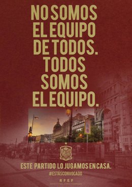 Cartel promocional de la RFEF para animar a combatir al coronavirus