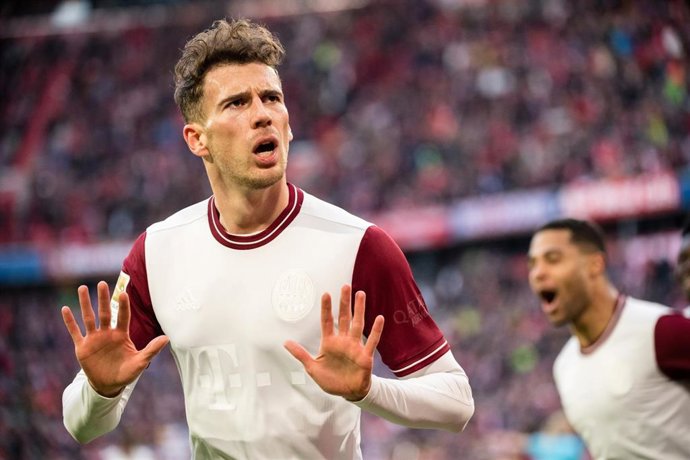 El jugador del Bayern Munich Leon Goretzka celebra un gol en la Bundesliga