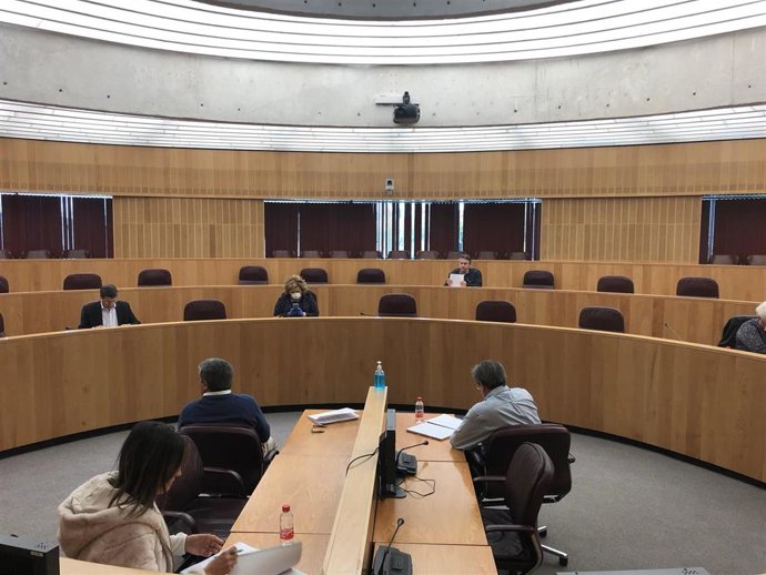 Equipo de gobierno de la Diputación, reunido al inicio de la crisis del coronavirus