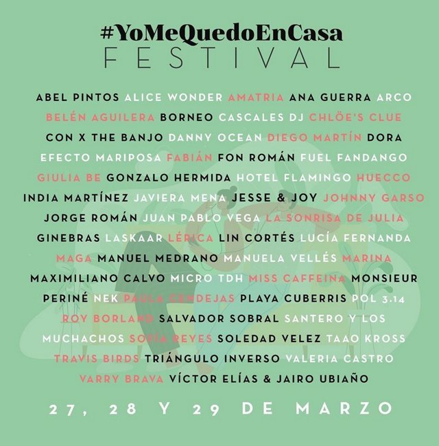 Cartel del tercer festival #YoMeQuedoEnCasa