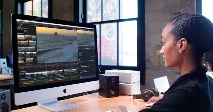 Final Cut Pro X en un ordenador iMac.