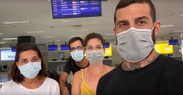 Fragmento del vídeo de enfermeros de Granada atrapados en Laos en crisis del coronavirus