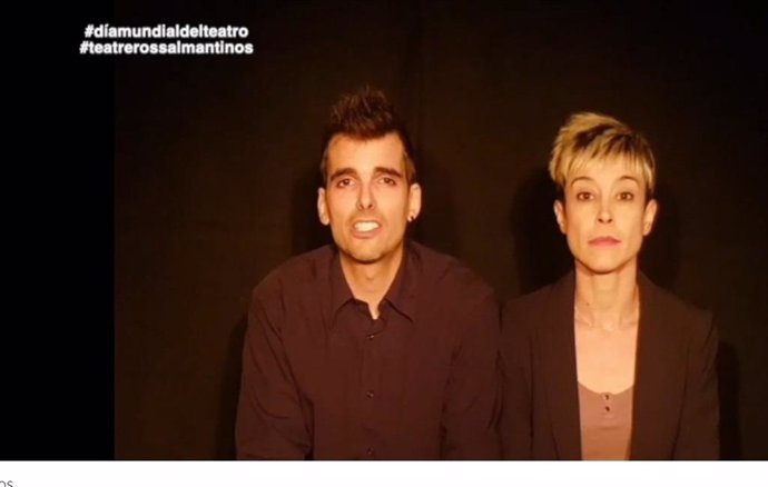 Fragmento del vídeo difundido por el Ayuntamiento de Salamanca con motivo del Día Mundial del Teatro.