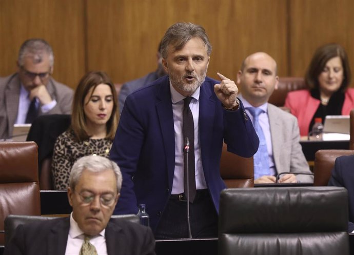 El portavoz del grupo parlamentario socialista, José Fiscal, en una imagen de archivo en el Parlamento andaluz.
