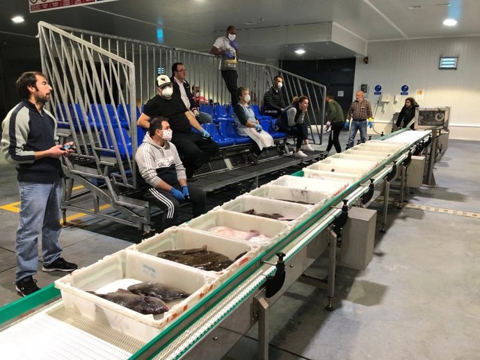 Lonja en la ría de Pontevedra durante la crisis del coronavirus